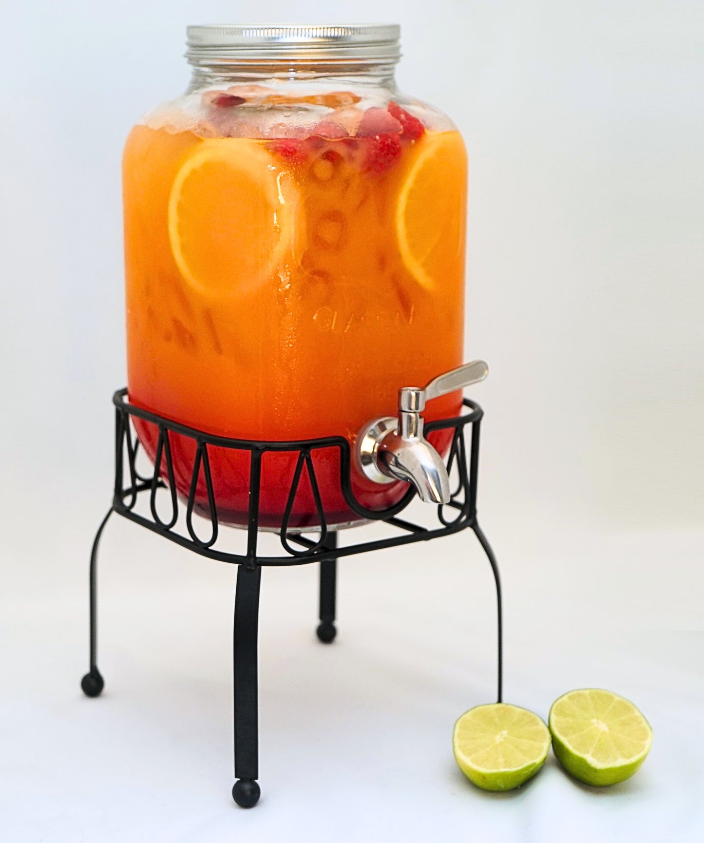 Ensemble distributeur de boissons et verres pots Masson